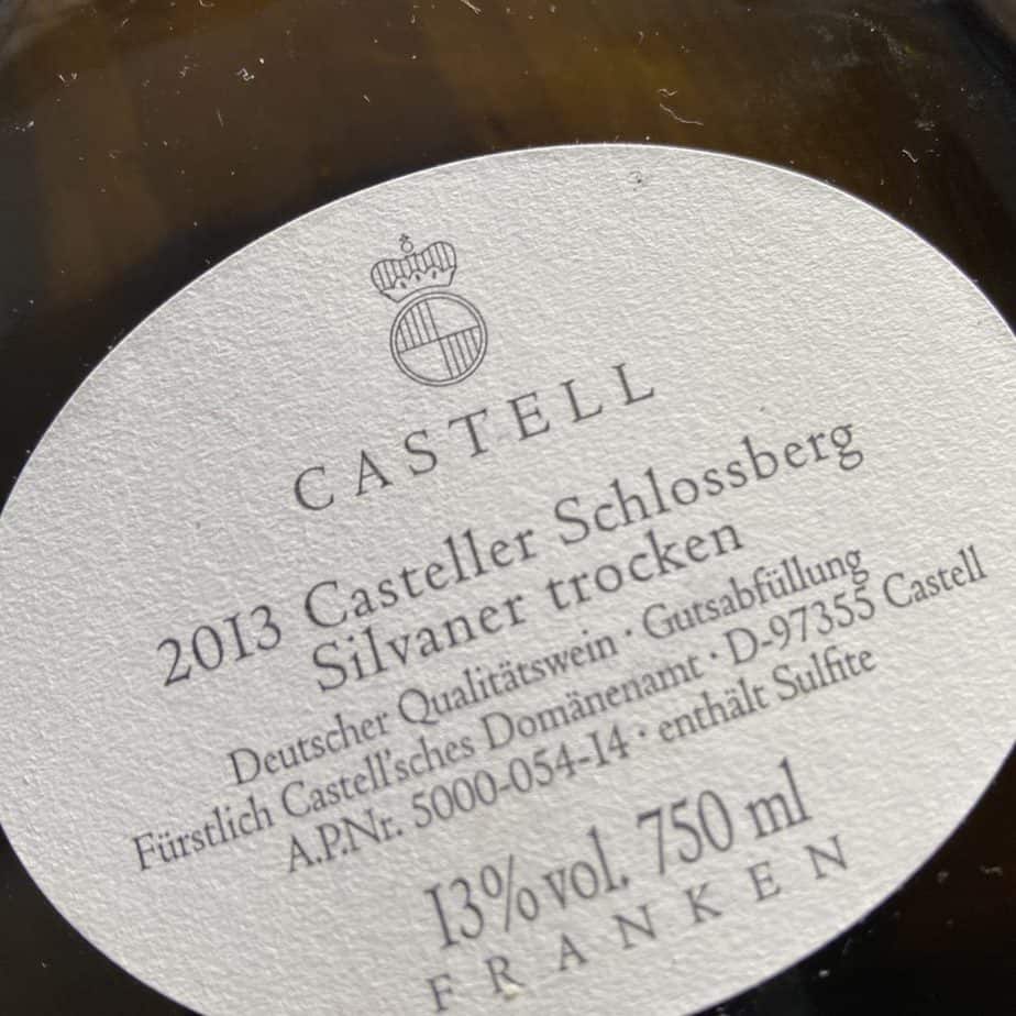 Silvaner Bocksbeutel Weingut Castell Franken