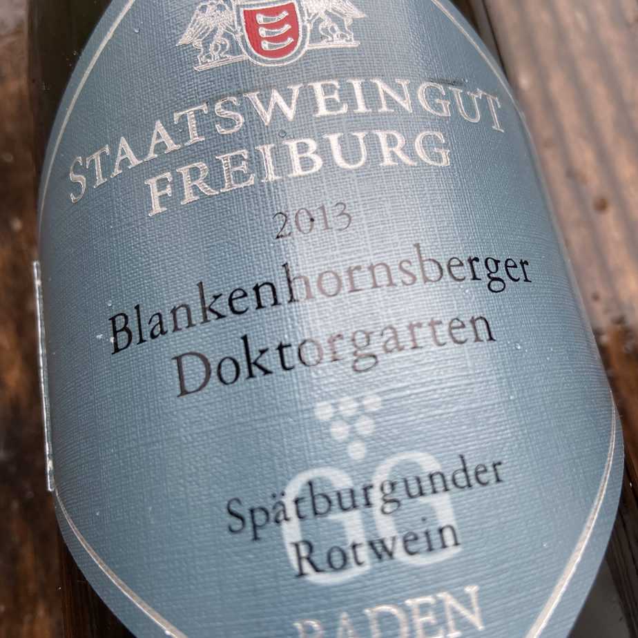 Spätburgunder Staatsweingut Freiburg Wein Weinflasche Rotwein Pinot Noir Baden Freiburg