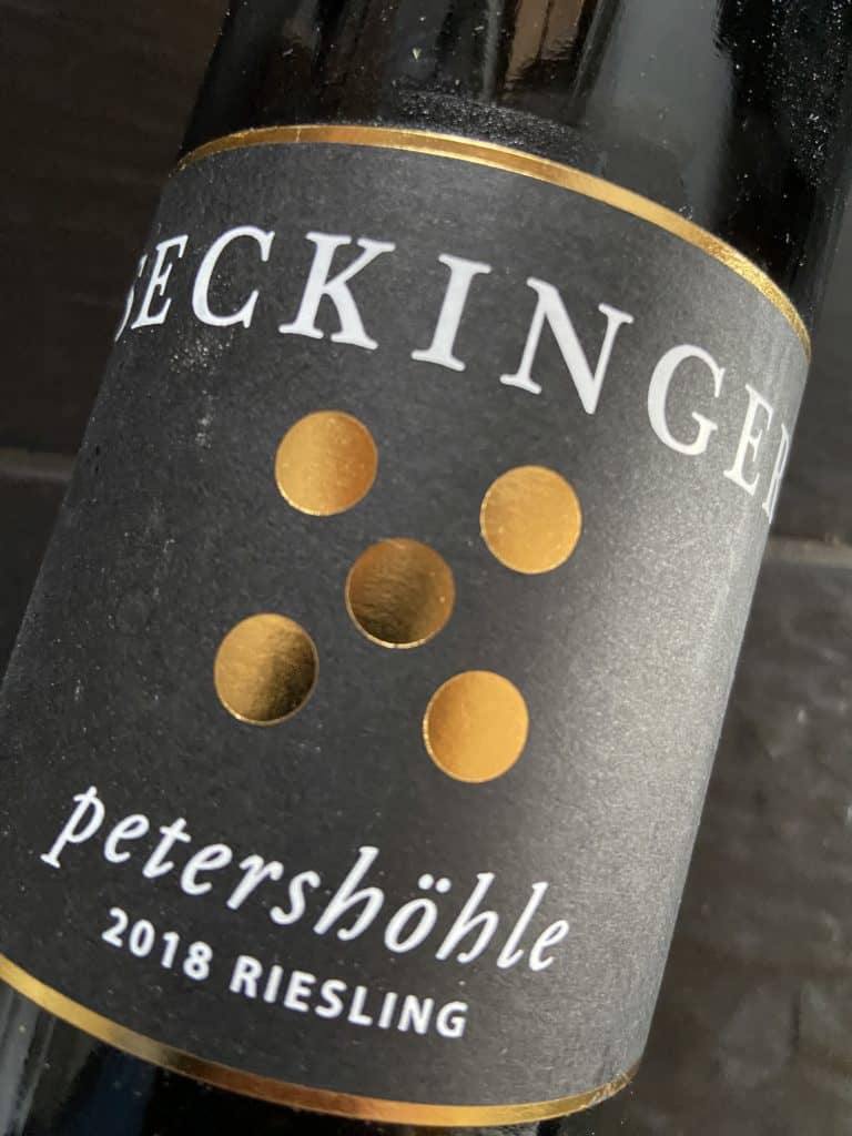 Weinflasche Riesling Seckinger Pfalz