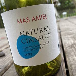 eine flasche natural cinsault von mas amiel im roussillon